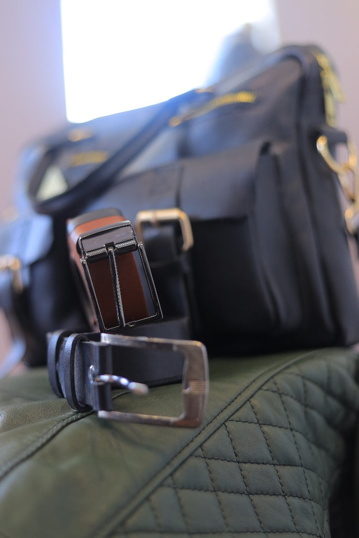 Dual-Tone Leather Belt – Stylish, Durable & Adjustable for Men